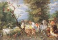 Die Tiere betreten die Arche Flämisch Jan Brueghel der Ältere